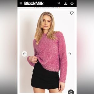 NWT Blackmilk M/L pink tinsel sweater